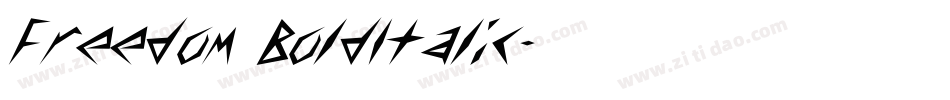 Freedom BoldItalic字体转换